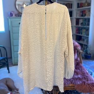 ASOS Édition White Sequin Blouson Sleeve Dress